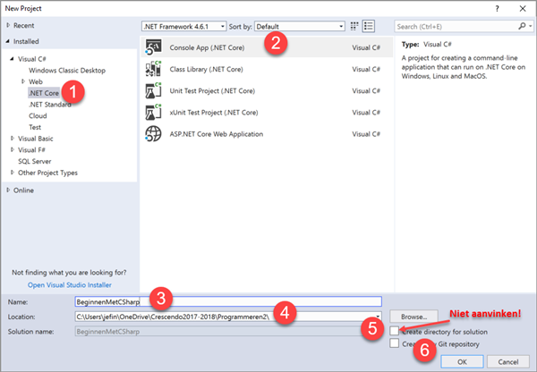 New Project BeginnenMetCSharp